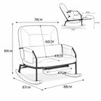 KORVEN – Reclining Corduroy Rocking Chair