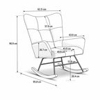 LUMIO – High Back Bouclé Nursing Chair
