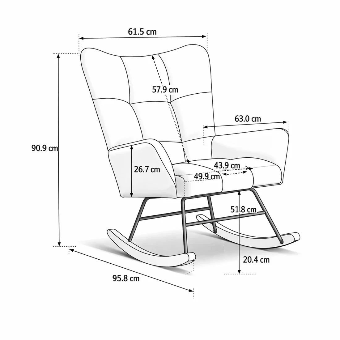 LUMIO – High Back Bouclé Nursing Chair