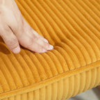 SOLIS – Ribbed Fabric & Wood Rocking Chair