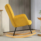 SOLIS – Ribbed Fabric & Wood Rocking Chair