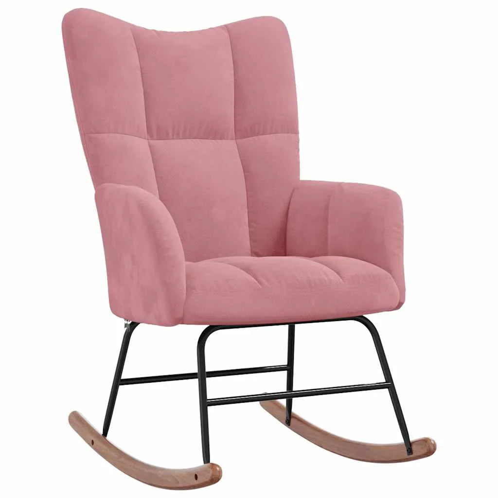 MOLVIK – Ultra-Comfortable Padded Velvet Rocking Chair