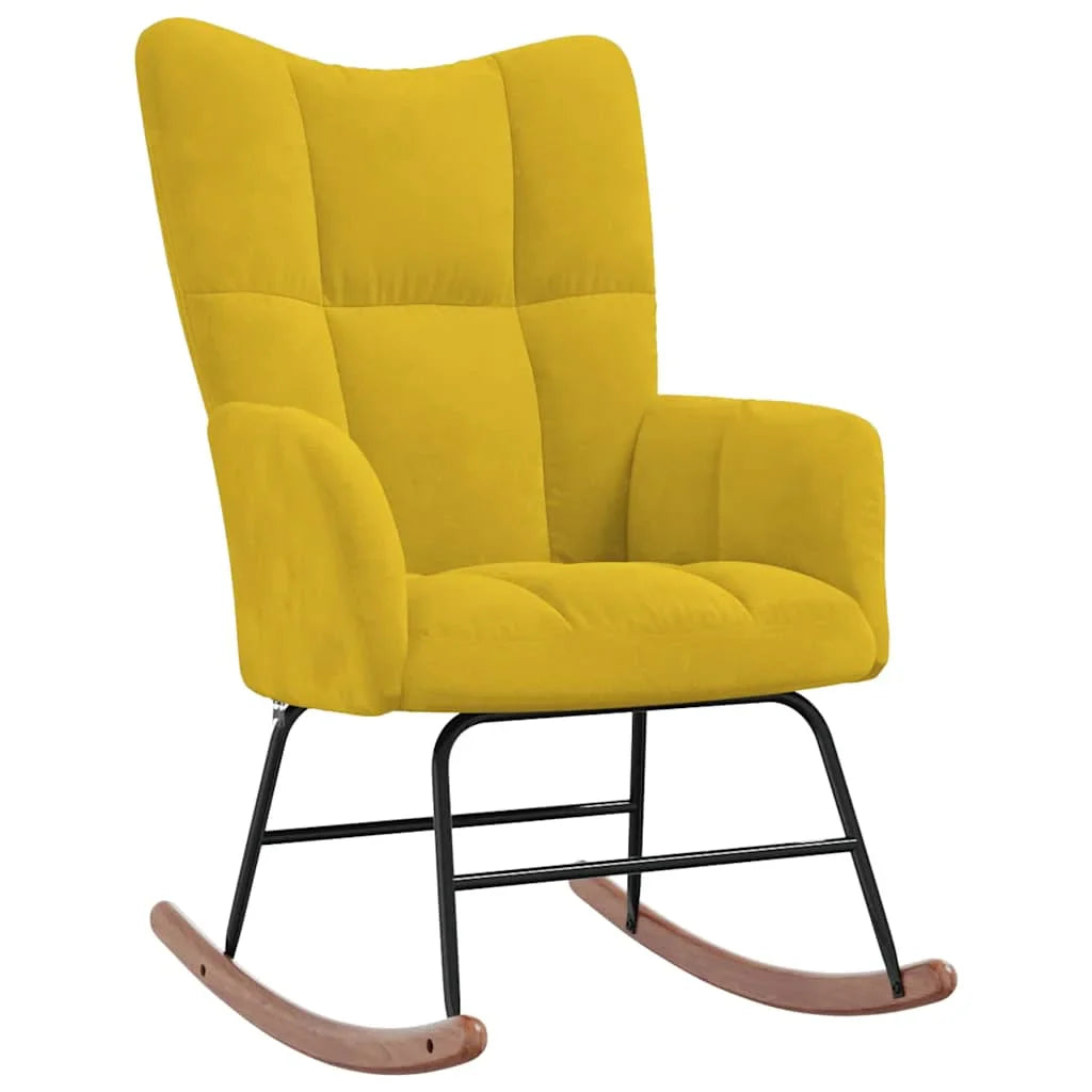 MOLVIK – Ultra-Comfortable Padded Velvet Rocking Chair