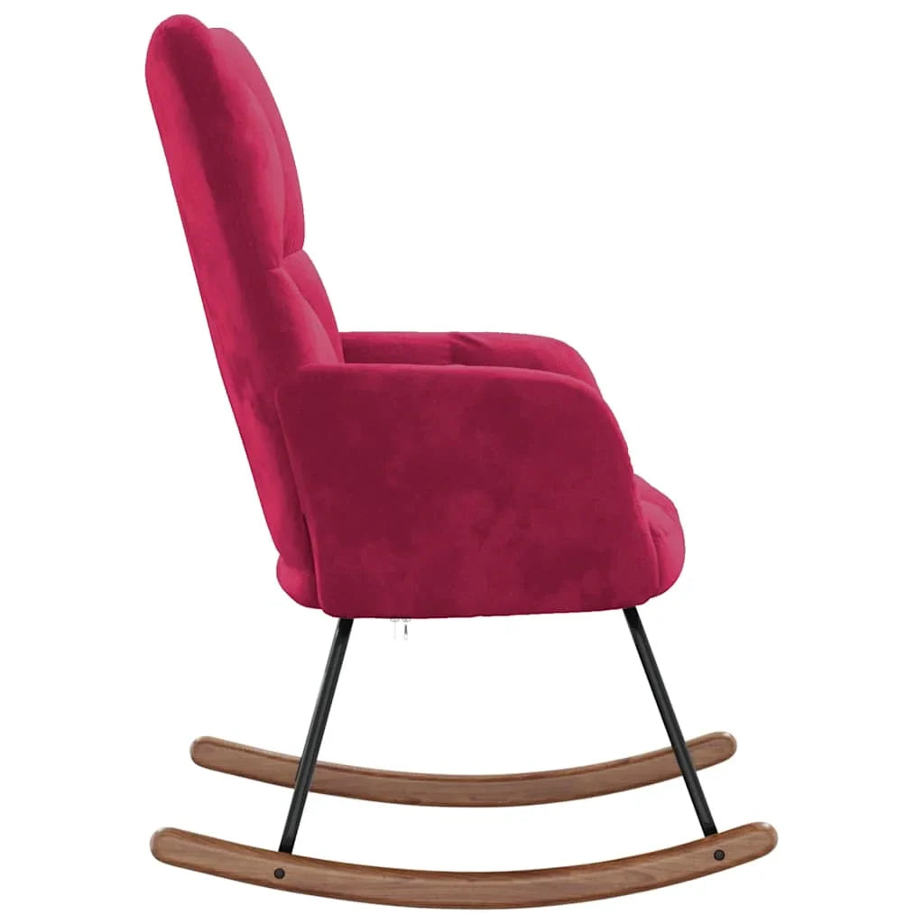 MOLVIK – Ultra-Comfortable Padded Velvet Rocking Chair