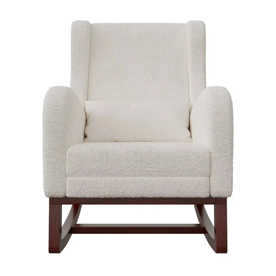 VELKA – Ivory Teddy Rocking Chair with Footrest