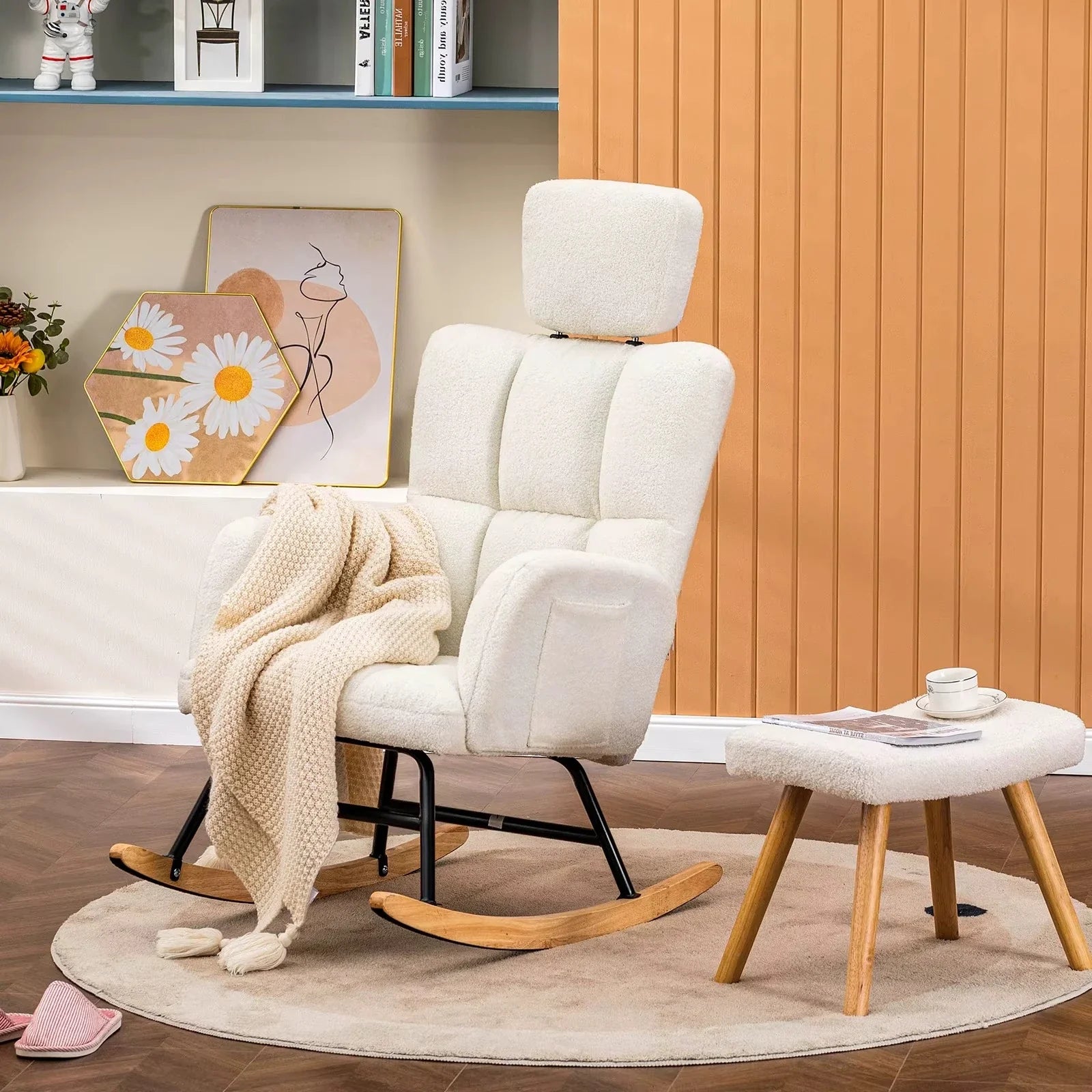 NORKA – Ultra-Soft Rocking Chair with Headrest & Armrests