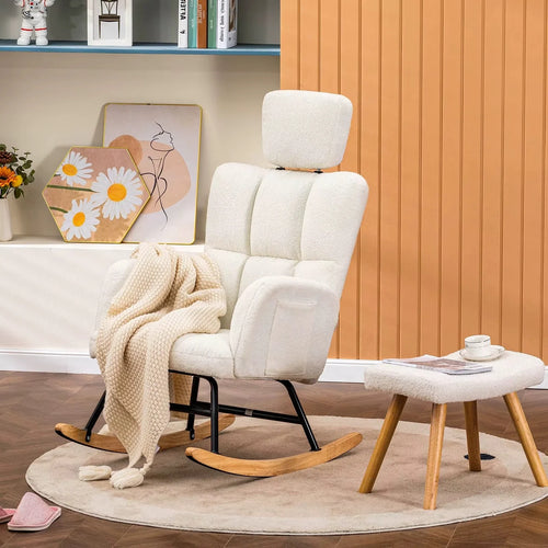 NORKA – Ultra-Soft Rocking Chair with Headrest & Armrests