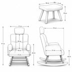 NORKA – Ultra-Soft Rocking Chair with Headrest & Armrests