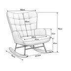 NUBELIA – High Back Teddy Rocking Chair