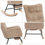 OLENA – Cocoon Ribbed Velvet Rocking Chair & Footrest