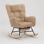 OLENA – Cocoon Ribbed Velvet Rocking Chair & Footrest