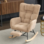 OLENA – Cocoon Ribbed Velvet Rocking Chair & Footrest